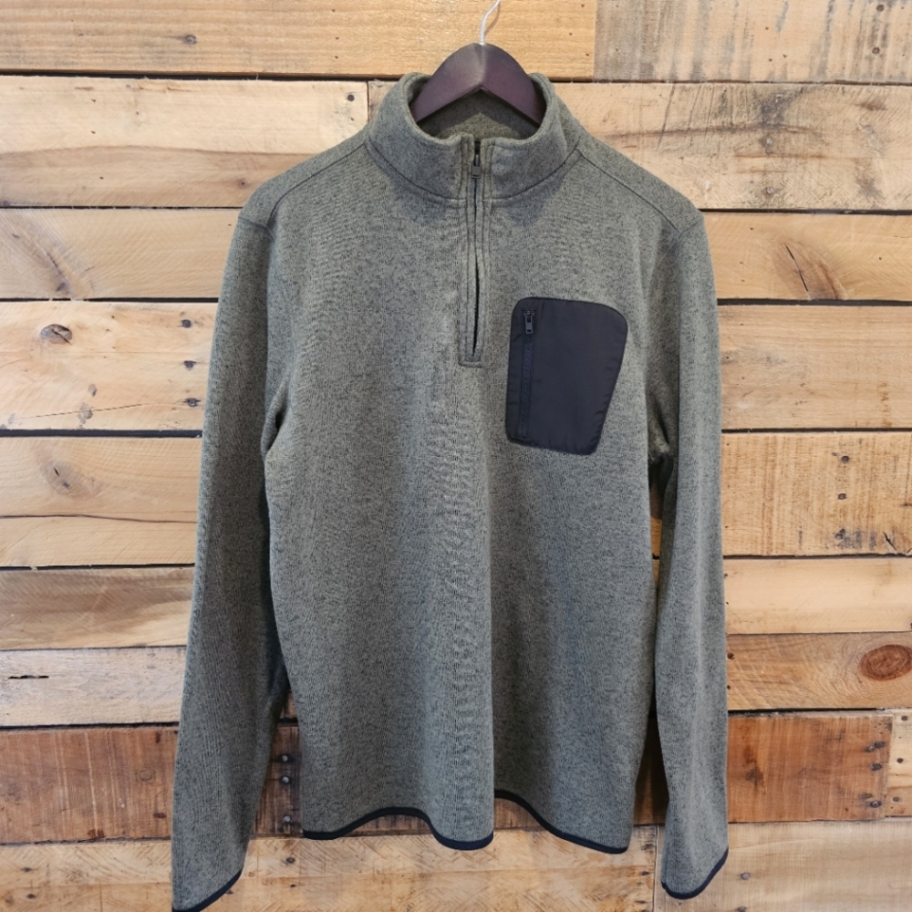 Men's Urban Pipeline Heathered Green Quarter-Zip Fleece Size L